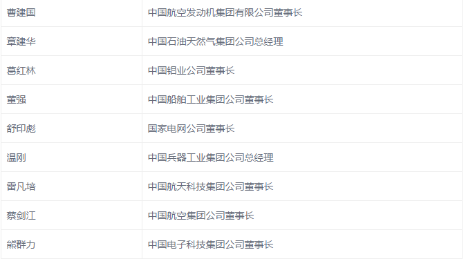 國網(wǎng)、國電投、大唐、神華、三峽等8家能源企業(yè)，總計29家央企大佬入選十九大代表