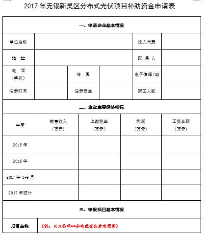 江蘇無錫新吳區(qū)組織申報(bào)2017年分布式光伏重點(diǎn)項(xiàng)目