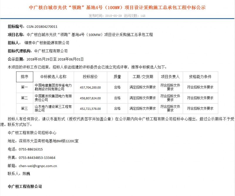 4.57—5.18元/W！白城、達拉特光伏領(lǐng)跑基地EPC中標(biāo)結(jié)果出爐！