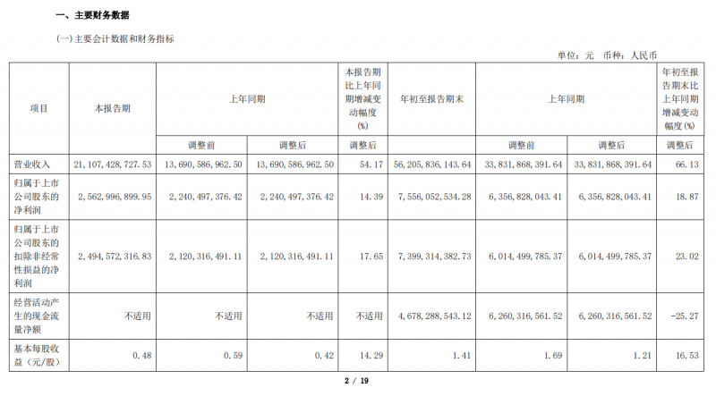 隆基財(cái)務(wù)報表